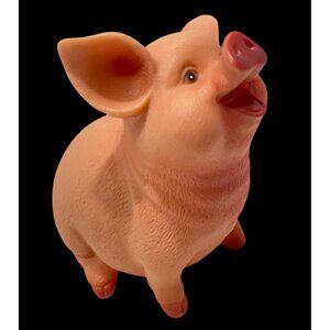 Cute Piggy Bank Coin Holder In Durable Plastic With Realistic Pig Design